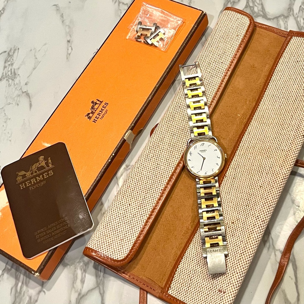 Hermès Arceau Dual-Tone Bracelet Watch - Picture 6 of 16